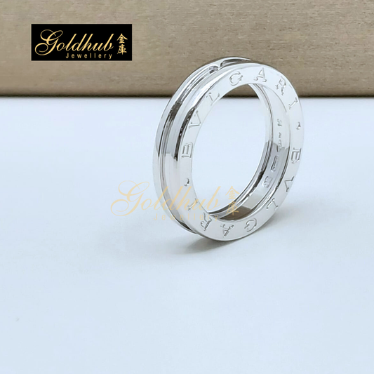 Bvlgari B.zero1 1 Band Ring in White Gold, Size 54