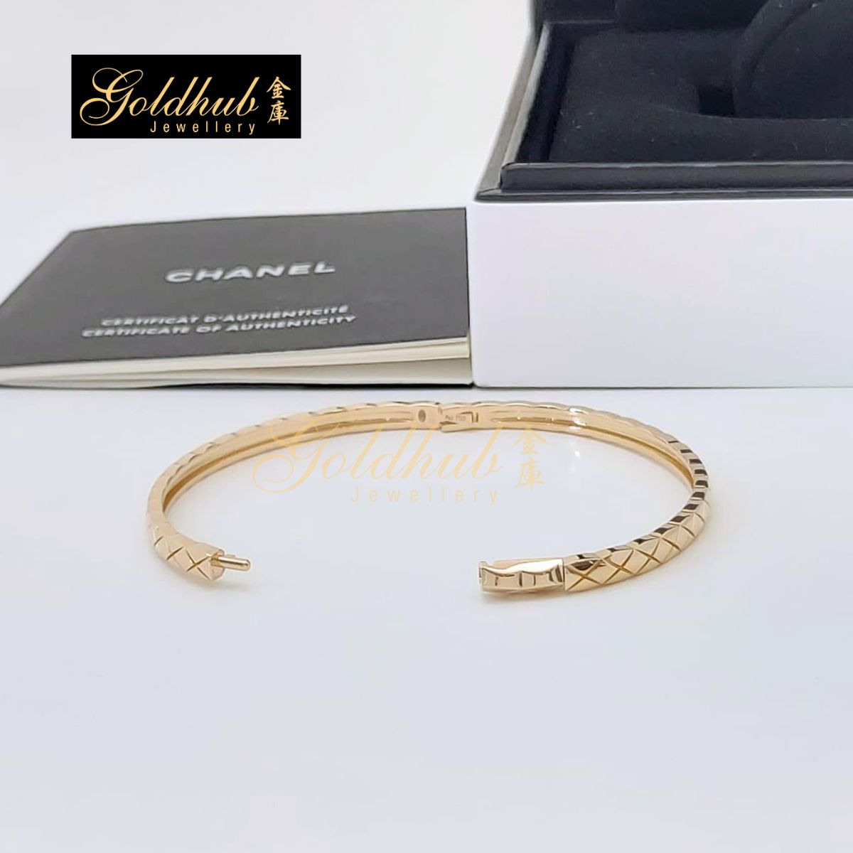 Chanel Coco Crush Bracelet, Quilted Motif, Mini Version in Rose Gold, Size M