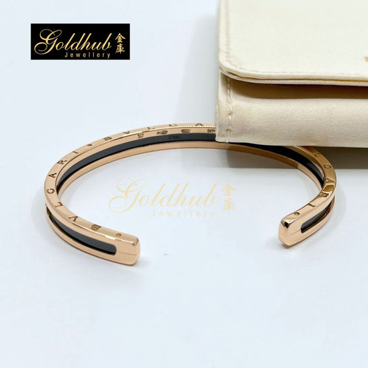 Bulgari B.zero1 Cuff Bracelet in Rose Gold, Size SM