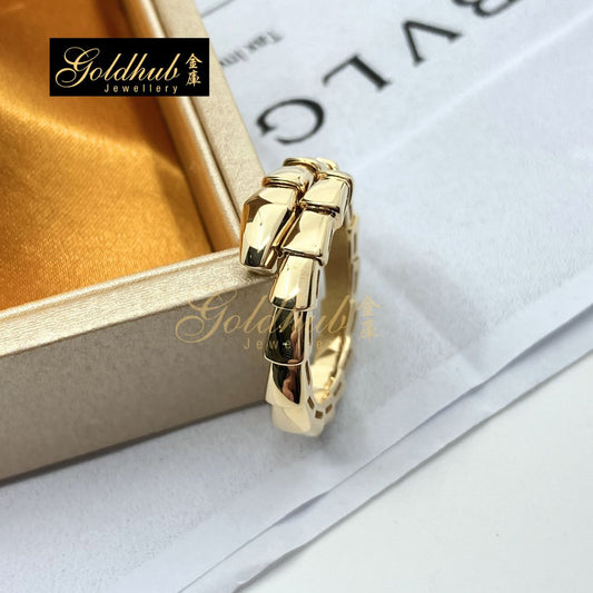 Bulgari Serpenti Viper Ring in Yellow Gold, Size L