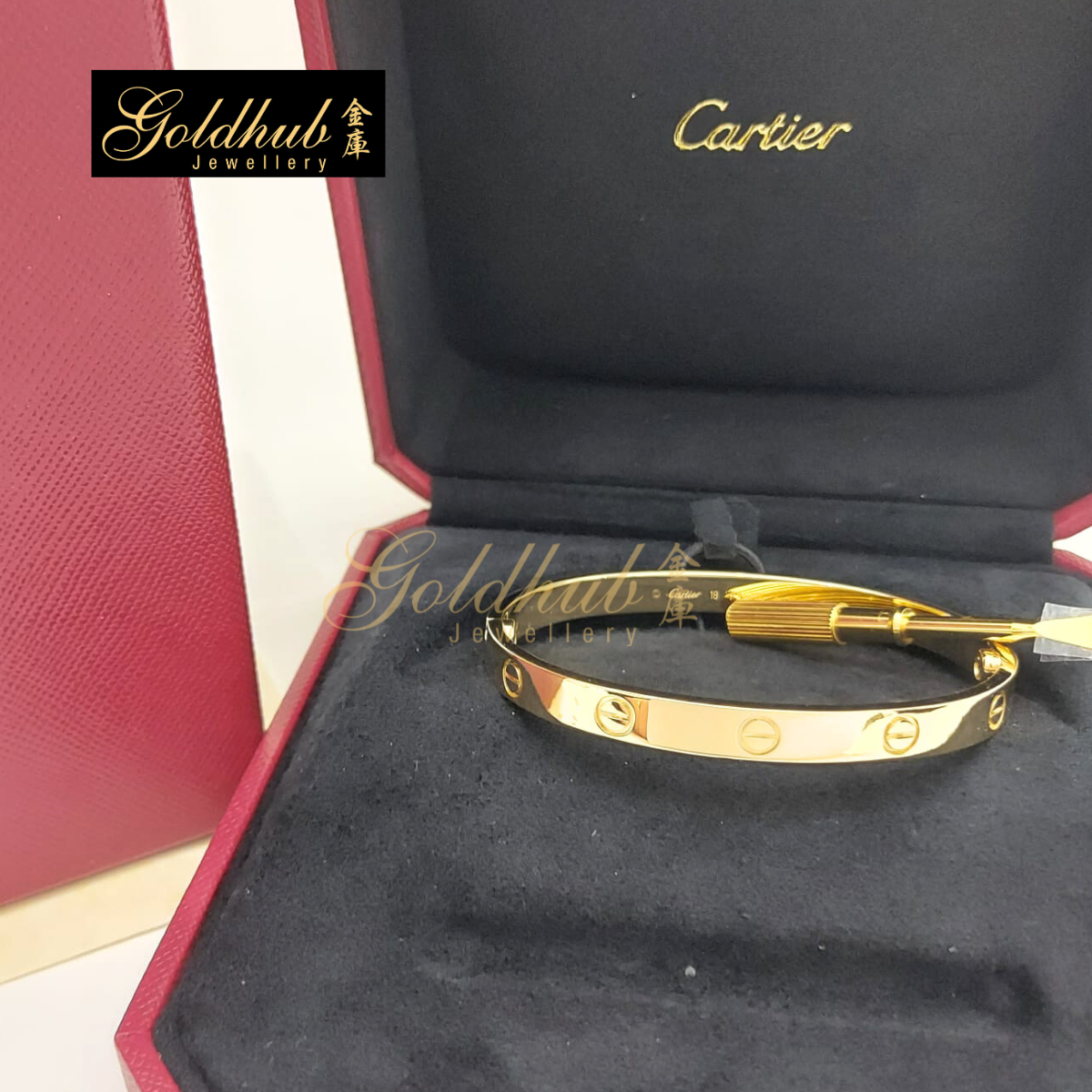 [Reserved] Cartier Love Bracelet, Classic Model in Yellow Gold, Size 18