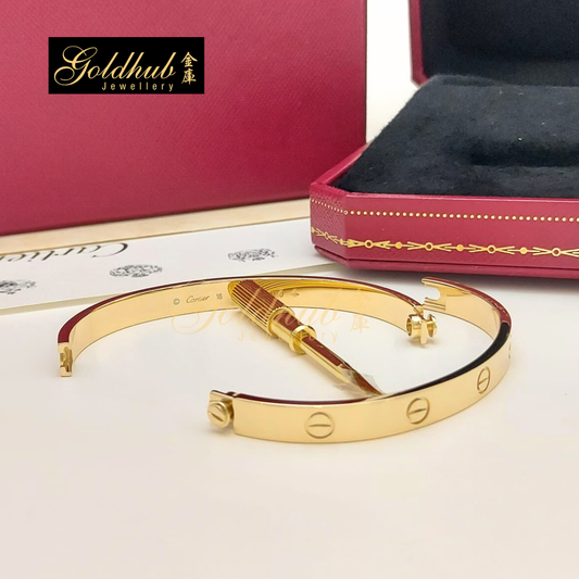 [Reserved] Cartier Love Bracelet, Classic Model in Yellow Gold, Size 18