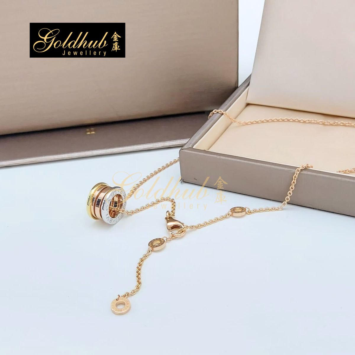 Bvlgari B.zero1 Necklace in Rose, White and Yellow Gold