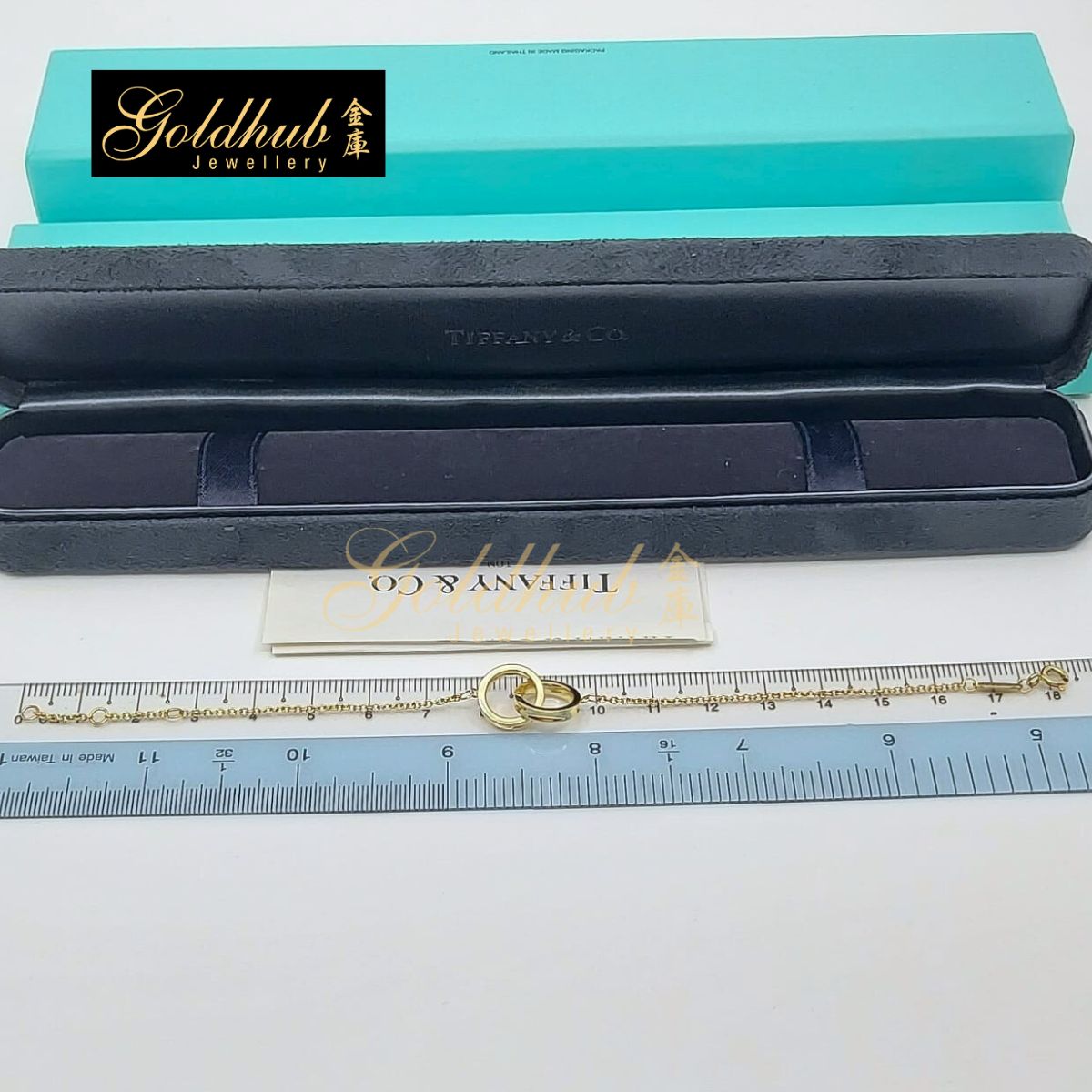 Tiffany 1837 Interlocking Circles Chain Bracelet in Yellow Gold