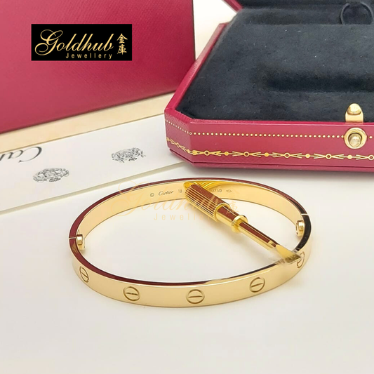 [Reserved] Cartier Love Bracelet, Classic Model in Yellow Gold, Size 18