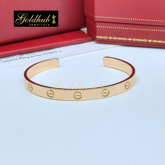Cartier Love Cuff Bracelet, Open Model in Rose Gold, Size 18