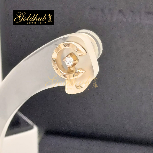 Chanel Coco Single Earring Clip, set with 1 Diamond in Rose Gold