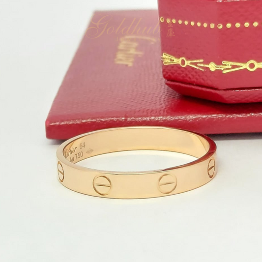18k Pre-loved Cartier Love Wedding band in Rose Gold
