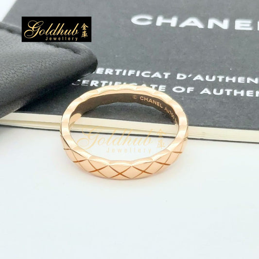 Chanel Coco Crush Ring (Mini Version) in Rose Gold, Size 53