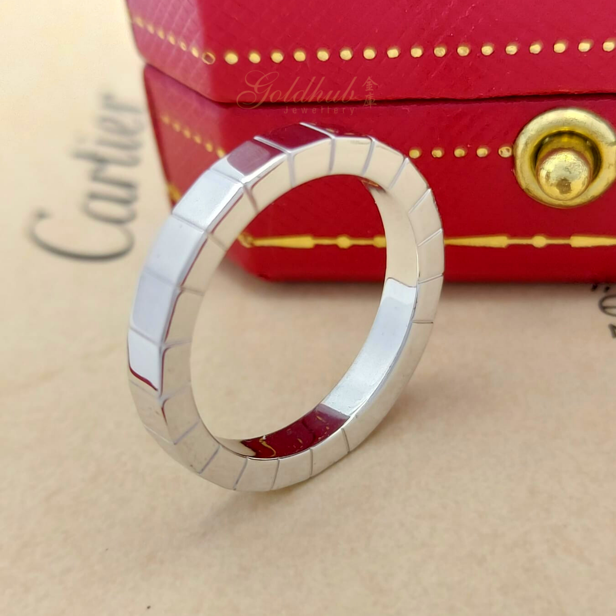 [RELOCATION SALES] 18k Pre-loved Cartier Lanieres Ring in White Gold