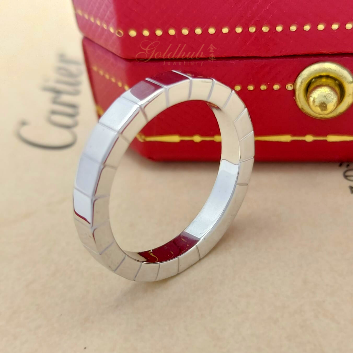 18k Pre-loved Cartier Lanieres Ring in White Gold