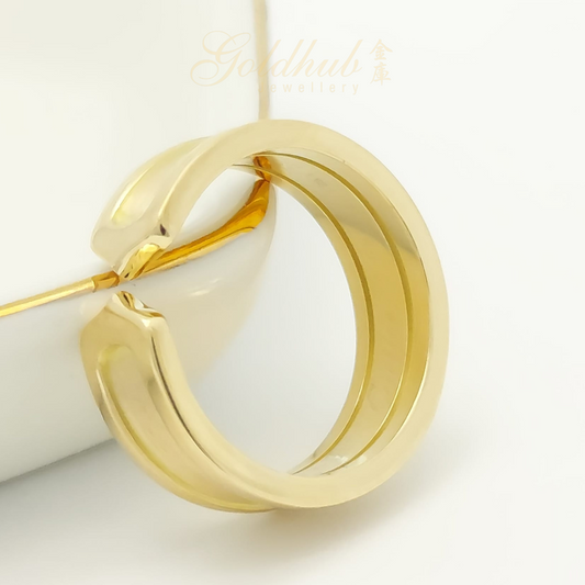 18k Pre-loved Cartier 2C Ring in Yellow Gold