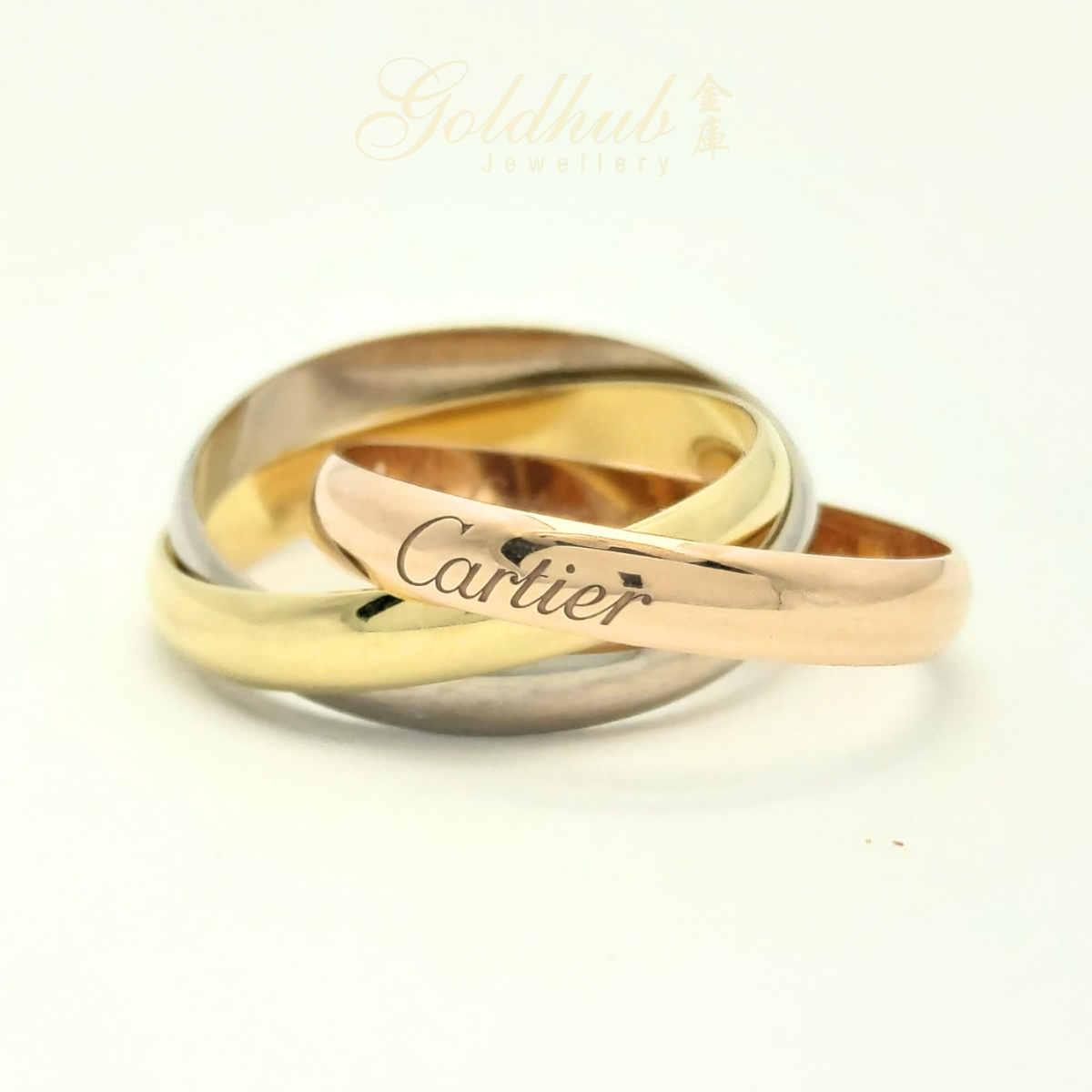 18k Pre-loved Cartier Trinity Ring in Tri-colour Gold