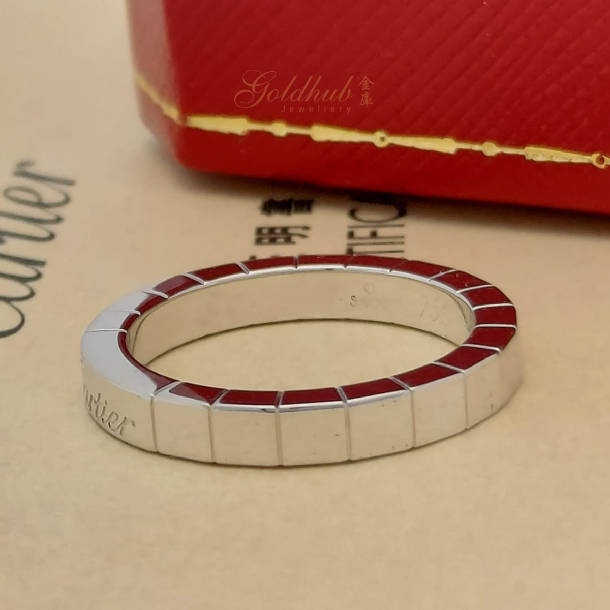 18k Pre-loved Cartier Lanieres Ring in White Gold