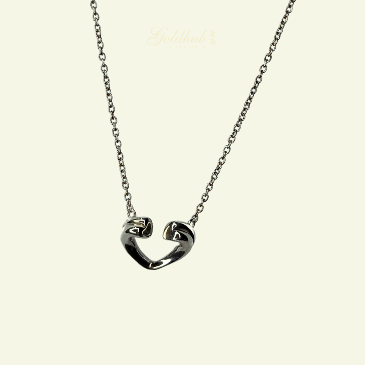 [FURTHER DISCOUNTED] 925 Pre-loved Tiffany & Co. Elsa Peretti Open Heart Necklace in Sterling Silver