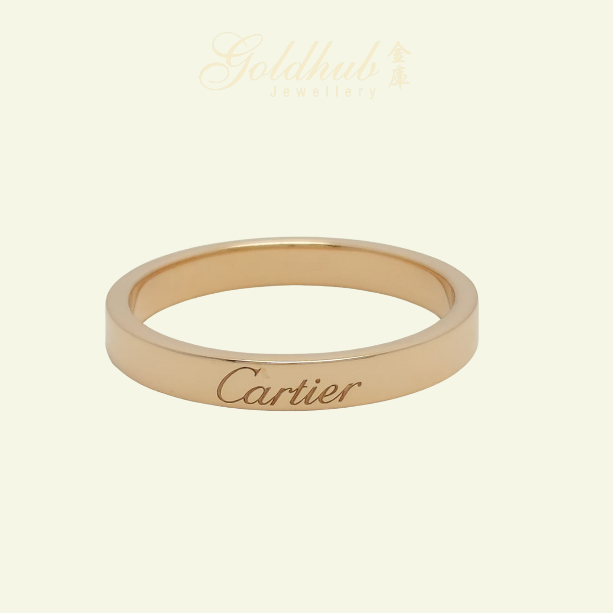 18K Pre-loved Cartier C De Cartier Wedding Ring in Rose Gold