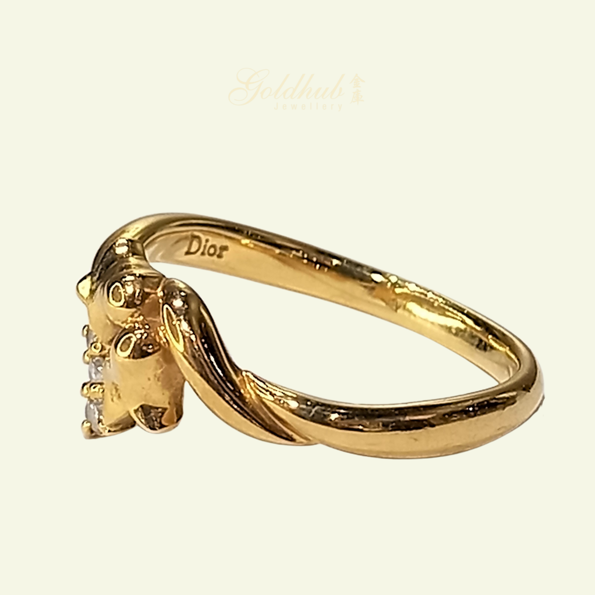 [FURTHER DISCOUNTED] 18k Pre-loved Dior Diamond Ring in Yellow Gold
