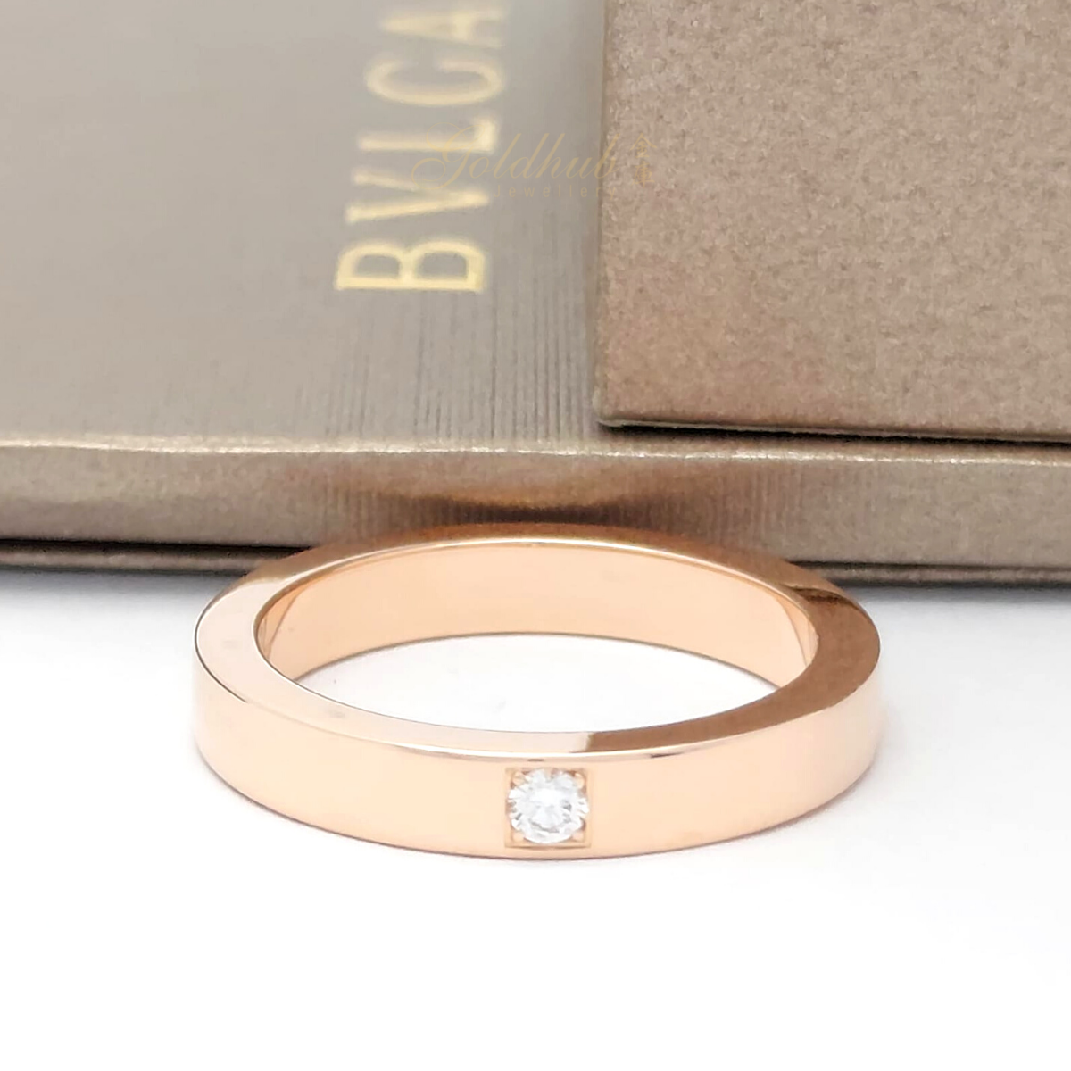 18k Pre-loved Bvlgari MarryMe Wedding Diamond Ring in Rose Gold