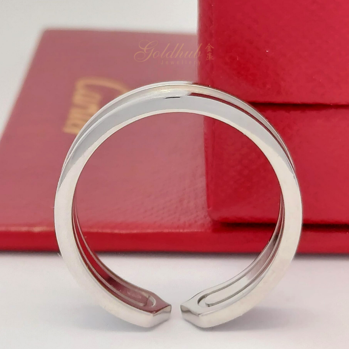 18k Pre-loved Cartier 2C Ring in White Gold